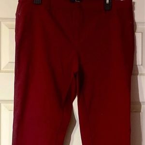 wine red pants